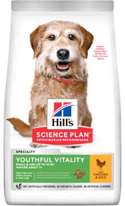 Hills Science Plan Dog Youthful Vitality Small & Mini Mature Adult 7+ with Chicken & Rice