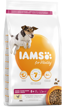 Iams for Vitality Senior Small and Medium Breed Dog Food with Fresh Chicken