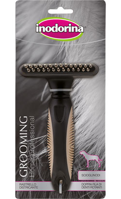 Inodorina Grooming Pente Ancinho Dentes Rotativos Inodorina Grooming Pente Ancinho Dentes Rotativos