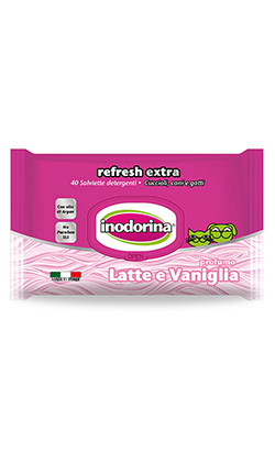 Inodorina Toalhetes Refresh Extra | Latte e Vaniglia