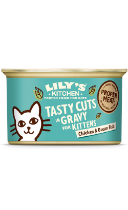 Lilys Kitchen Cat Kitten Tasty Cuts Chicken & Ocean Fish in Gravy | Wet (Lata)