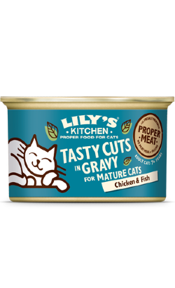  Lilys Kitchen Cat Tasty Cuts Senior Chicken & Fish in Gravy | Wet (Lata)