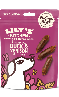 Lilys Kitchen Dog Treats Duck and Venison Sausages