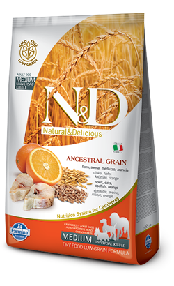 N&D Dog Medium Adult Codfish & Orange - Low Ancestral Grain N&D Dog Medium Adult Codfish & Orange - Low Ancestral Grain