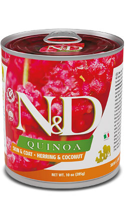 N&D Quinoa Dog Skin & Coat Herring & Coconut | Wet (Lata)