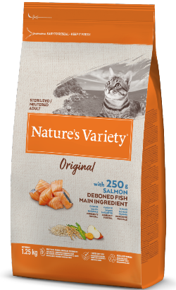 Ração para Gatos Natures Variety Cat Healthy Grains Sterilized Salmão Ração para Gatos Natures Variety Cat Original Sterilized Salmão - Alimentação e Ração Regular para Gatos