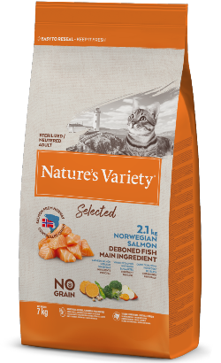 Natures Variety Cat Selected No Grain Sterilized Salmão da Noruega