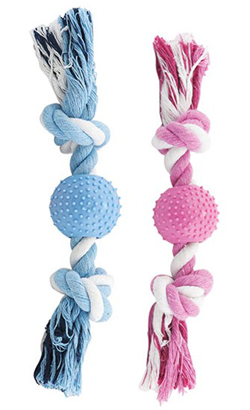 Nayeco Bicolour Cotton Rope with Spike Ball - Cores Sortidas