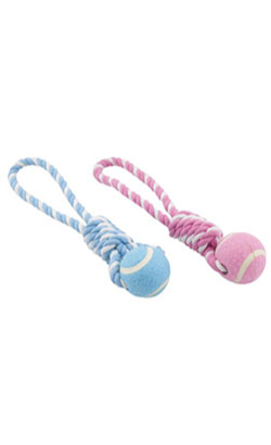 Nayeco Bicolour Cotton Rope with Tennis Ball - Cores Sortidas
