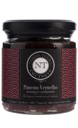 Nobre Terra Chutney de Pimento Vermelho, Morango e Cardamomo Nobre Terra Chutney de Pimento Vermelho, Morango e Cardamomo