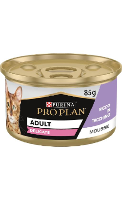 Pro Plan Cat Adult Delicate Mousse With Turkey Terrine| Wet (Lata)	
