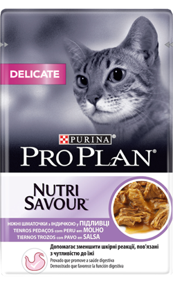 Pro Plan Cat Adult NutriSavour Delicate with Turkey | Wet (Saqueta)