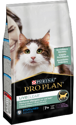 Pro Plan Cat Liveclear Sterilised Adult 7+ Turkey