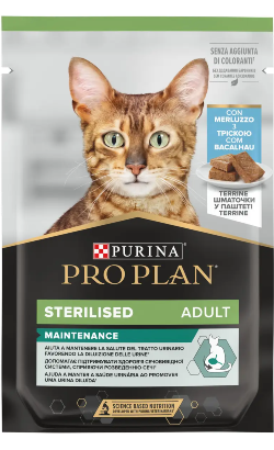 Pro Plan Cat Sterilised with Codfish Terrine | Wet (Saqueta)