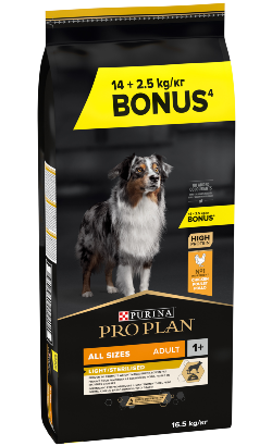 Pro Plan Dog All Size Adult Light / Sterilised Chicken - Bónus