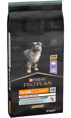 Pro Plan Dog Grain-Free All Sizes Puppy Sensitive Digestion Turkey