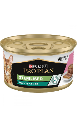 Ração húmida para Gatos Pro Plan Cat Sterilised Maintenance Tuna & Salmon Terrine| Wet (Lata) Ração húmida para Gatos Pro Plan Cat Sterilised Maintenance Tuna & Salmon Terrine| Wet (Lata) - Alimentação e Ração Regular para Gatos