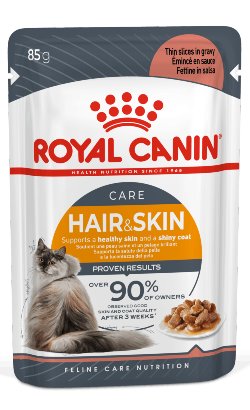 Royal Canin Cat Hair & Skin in Gravy | Wet (Saqueta)