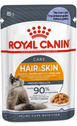 Ração húmida para Gatos Royal Canin Cat Hair & Skin in Jelly | Wet (Saqueta) Ração húmida para Gatos Royal Canin Cat Hair & Skin in Jelly | Wet (Saqueta) - Alimentação e Ração Regular para Gatos