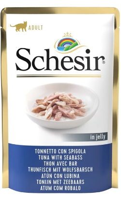 Schesir Cat Atum com Robalo em Gelatina | Wet (Saqueta) 100 g Schesir Cat Atum com Robalo em Gelatina | Wet (Saqueta) 100 g