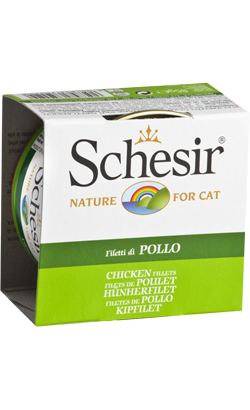 Ração húmida para Gatos Schesir Cat Filete de Frango em Gelatina | Wet (Lata) Ração húmida para Gatos Schesir Cat Filete de Frango em Gelatina | Wet (Lata) - Alimentação e Ração Regular para Gatos