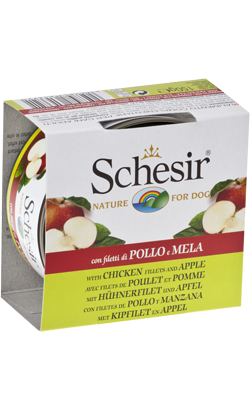 Schesir Dog Filete de Frango com Maça em Gelatina | Wet (Lata) Schesir Dog Filete de Frango com Maça em Gelatina | Wet (Lata)