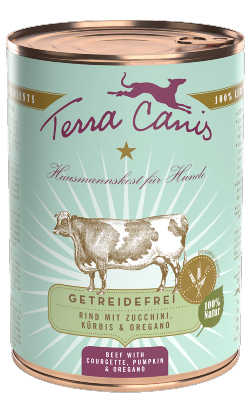 Terra Canis Sem Cereais Vaca com Courgette, Abóbora e Orégano | Wet (Lata)