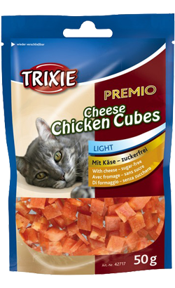 Trixie Cat Snack Premio Cheese & Chicken Cubes