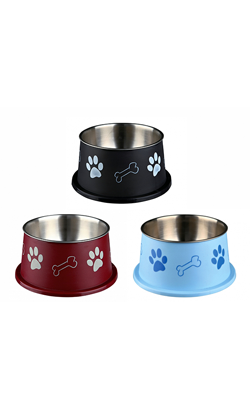 Trixie Long-Ear Bowl in Stainless Steel and Plastic