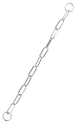 Trixie Long Link Choke Chain in Chrome