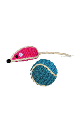 Trixie Ratinho e Bola em Sisal com Chocalho Trixie Ratinho e Bola em Sisal com Chocalho