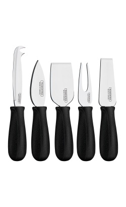 Tramontina Harmoniza Kit para Queijo em Aço Inox e Polipropileno Preto Tramontina Harmoniza Kit para Queijo em Aço Inox e Polipropileno Preto