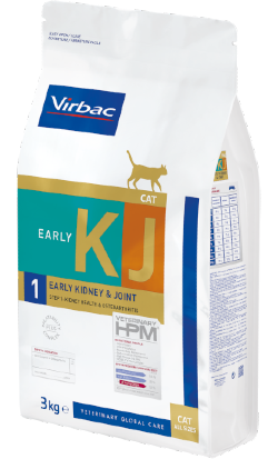 Ração Veterinária para Gatos Virbac Veterinary HPM KJ1 Cat Early Kidney & Joint - Alimentação e Ração Veterinária para Gatos